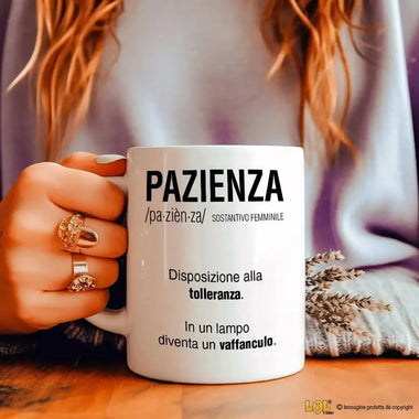 Tazza Pazienza Divertente-Tazze Personalizzate-Lol T-shirt