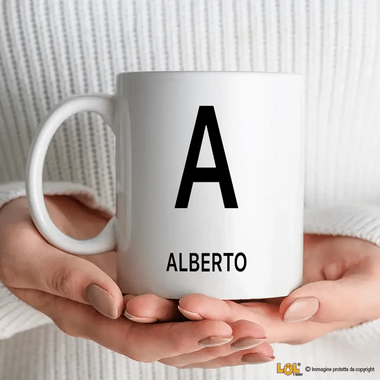 Tazza Personalizzata con iniziale e nome-Tazze Personalizzate-Lol T-shirt