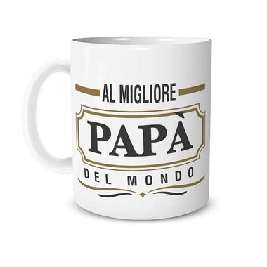 Tazza Personalizzata con Nome Al Miglior Papà Del Mondo-Tazze Personalizzate-Lol T-shirt