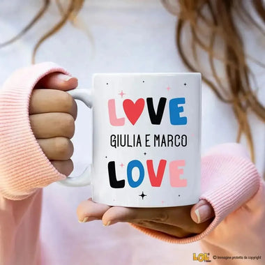 Tazza Personalizzata con Nomi Love-Tazze Personalizzate-Lol T-shirt