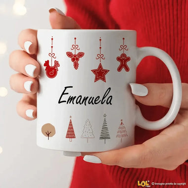 Tazza Regalo Natale e Nome-Tazze Personalizzate-Lol T-shirt