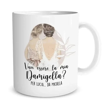 Tazza Vuoi Essere La Mia Damigella?-Tazze Personalizzate-Lol T-shirt
