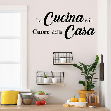 Adesivi per muro cucina - La cucina è il cuore della casa-Adesivi decorativi-Lol T-shirt