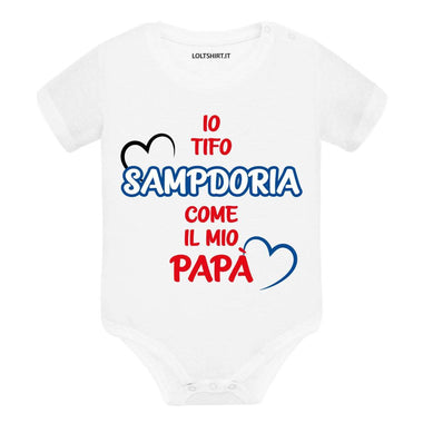 Io tifo Sampdoria come il mio papà Body per bimbi