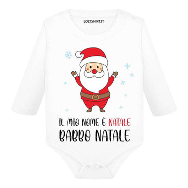 Body per Neonato Il mio nome è Natale, Babbo Natale-Body per bimbi-Lol T-shirt