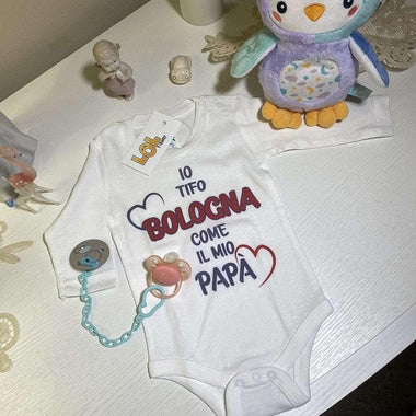 Body per Neonato Io tifo Bologna come il mio papà-Body per bimbi-Lol T-shirt