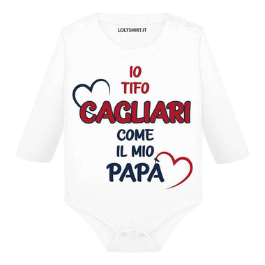 Body per Neonato Io tifo Cagliari come il mio papà-Body per bimbi-Lol T-shirt