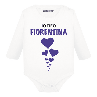 Body per Neonato Io tifo Fiorentina-Body per bimbi-Lol T-shirt