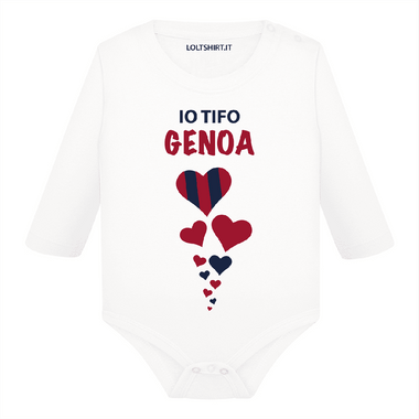 Body per Neonato Io tifo Genoa-Body per bimbi-Lol T-shirt