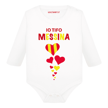 Body per Neonato Io tifo Messina-Body per bimbi-Lol T-shirt