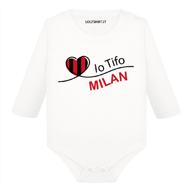 Body per Neonato Io tifo Milan-Body per bimbi-Lol T-shirt