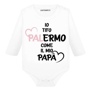 Body per Neonato Io tifo Palermo come il mio papà-Body per bimbi-Lol T-shirt