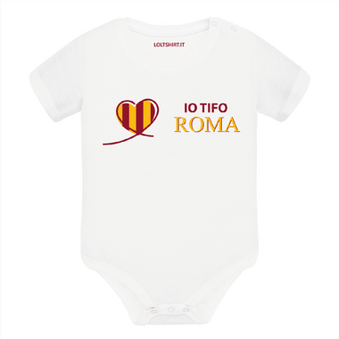 Body per Neonato Io tifo Roma-Body per bimbi-Lol T-shirt