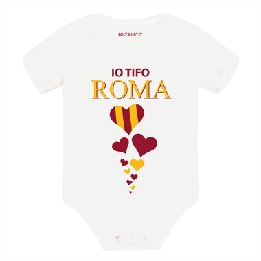 Body per Neonato Io tifo Roma-Body per bimbi-Lol T-shirt