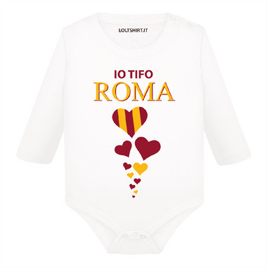 Body per Neonato Io tifo Roma-Body per bimbi-Lol T-shirt