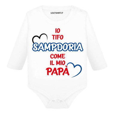 Body per Neonato Io tifo Sampdoria come il mio papà-Body per bimbi-Lol T-shirt