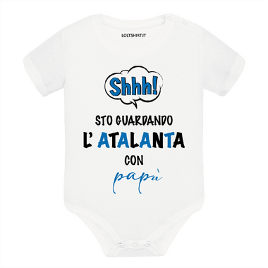 Body per Neonato Shh sto guardando Atalanta con papà-Body per bimbi-Lol T-shirt