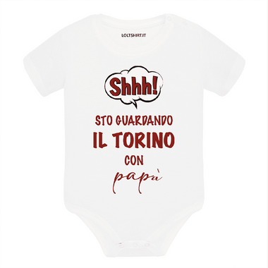 Body per Neonato Shh sto guardando il Torino con papà-Body per bimbi-Lol T-shirt