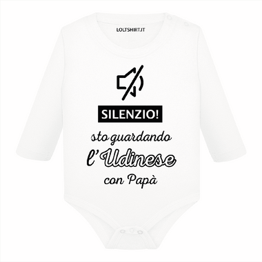 Body per Neonato Silenzio sto guardando l'Udinese con papà-Body per bimbi-Lol T-shirt