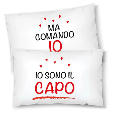 Coppia di federe matrimoniali Io sono il capo - Idea Regalo-Federe per cuscino-Lol T-shirt