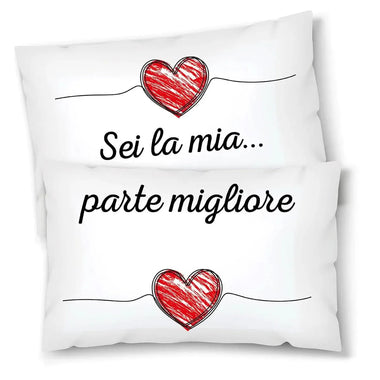 Coppia di federe matrimoniali Sei la mia parte migliore - Idea Regalo-Federe per cuscino-Lol T-shirt