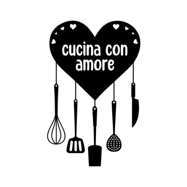 Cucina con amore-Adesivi decorativi-Lol T-shirt