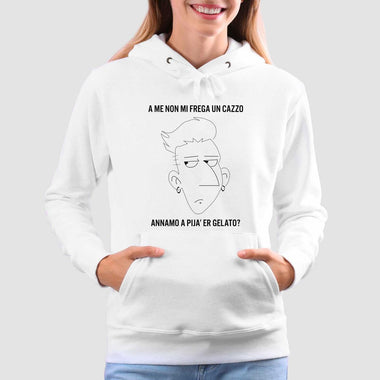 Felpa Donna Annamo a pijà er gelato?-Felpa con cappuccio-Lol T-shirt