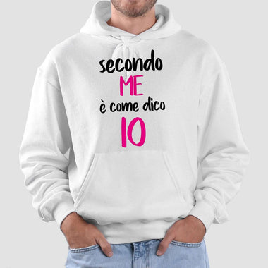 Felpa Uomo Secondo me è come dico io-Felpa con cappuccio-Lol T-shirt
