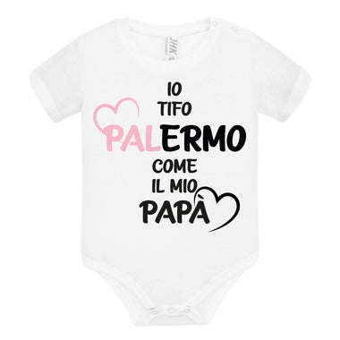 Body per Neonato Io tifo Palermo come il mio papà