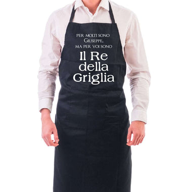 Grembiule Nero Il Re della Griglia-Grembiule da Cucina-Lol T-shirt