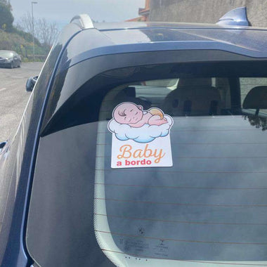 Kit adesivi per auto 2 pezzi Bimbo a bordo-adesivi per auto-Lol T-shirt