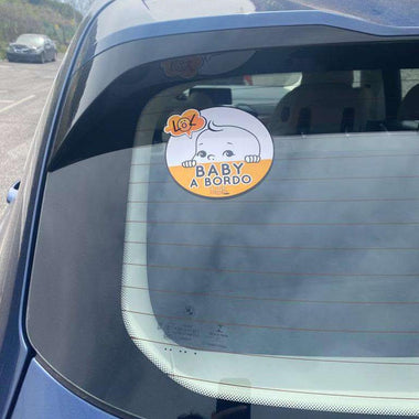 Kit adesivi per auto 2 pezzi Bimbo a bordo-adesivi per auto-Lol T-shirt