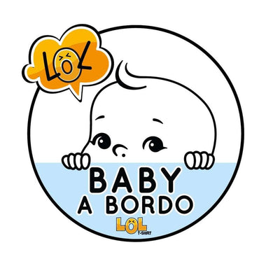 Kit adesivi per auto 2 pezzi Bimbo a bordo-adesivi per auto-Lol T-shirt