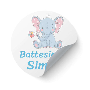 50 pz Bollini Adesivi Bomboniera(Battesimo/ Nascita/ Comunione/ Cresima)