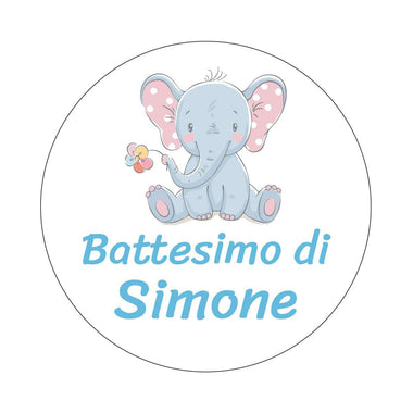 50 pz Bollini Adesivi Bomboniera(Battesimo/ Nascita/ Comunione/ Cresima)