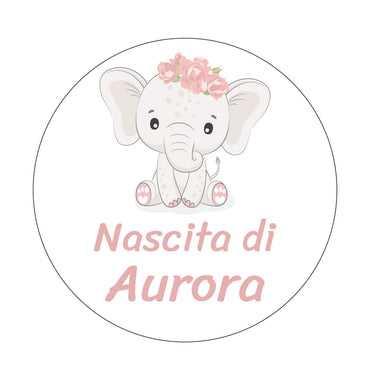 50 pz Bollini Adesivi Bomboniera (Battesimo/ Nascita/ Comunione/ Cresima)