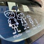 Adesivi per Auto Famiglia a Bordo con Soggetto a scelta adesivi per auto