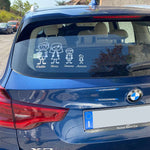 Adesivi per Auto Famiglia a Bordo con Soggetto a scelta adesivi per auto