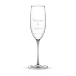 Coppia di Bicchieri flûte Personalizzati con Nomi e Data Bicchieri Flûte