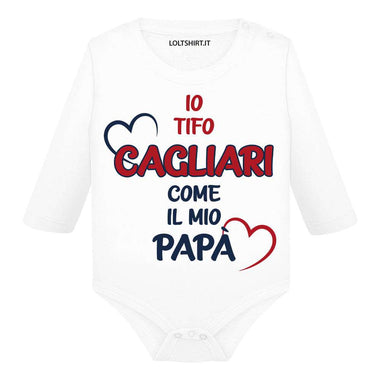 Io tifo Cagliari come il mio papà Body per bimbi