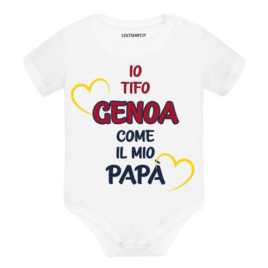 Io tifo Genoa come il mio papà Body per bimbi