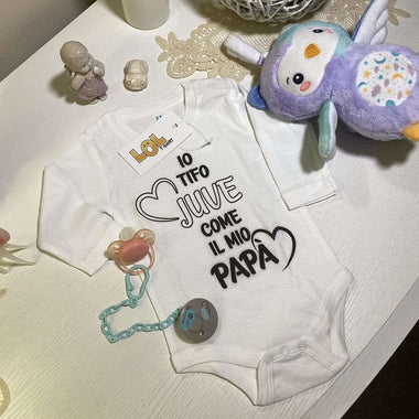 Io tifo Juventus come il mio papà Body per bimbi