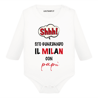 Shh sto guardando il Milan con papà Body per bimbi