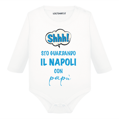 Shh sto guardando il Napoli con papà Body per bimbi