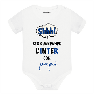 Shh sto guardando l'Inter con papà Body per bimbi