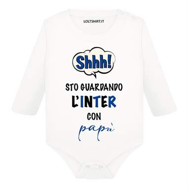 Shh sto guardando l'Inter con papà Body per bimbi