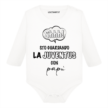 Shh sto guardando la Juventus con papà Body per bimbi