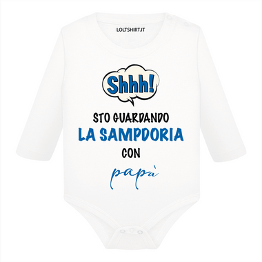 Shh sto guardando la Sampdoria con papà Body per bimbi