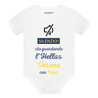 Silenzio sto guardando Hellas Verona con papà Body per bimbi