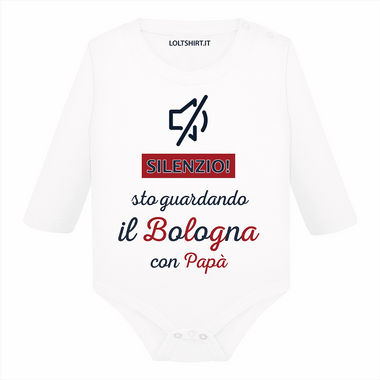 Silenzio sto guardando il Bologna con papà Body per bimbi